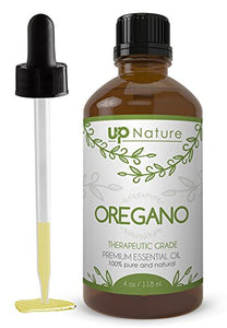 UpNature Wild Oregano Oil 4 OZ - 100% Pure and Natural, Undiluted and Unfiltered, GMO Free, Premium Quality - Oil of Oregano Is Perfect For Use For Colds, Sore Throats, Coughs