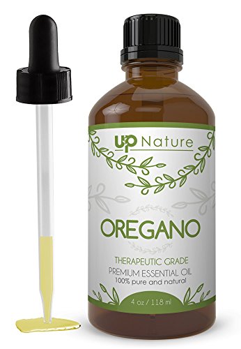 UpNature Wild Oregano Oil 4 OZ - 100% Pure and Natural, Undiluted and Unfiltered, GMO Free, Premium Quality - Oil of Oregano Is Perfect For Use For Colds, Sore Throats, Coughs