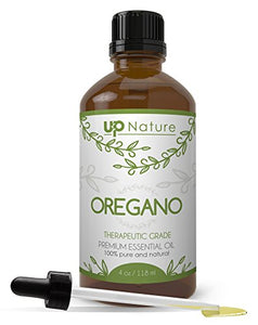 UpNature Wild Oregano Oil 4 OZ - 100% Pure and Natural, Undiluted and Unfiltered, GMO Free, Premium Quality - Oil of Oregano Is Perfect For Use For Colds, Sore Throats, Coughs