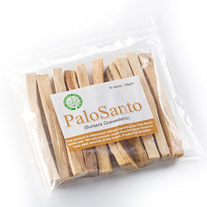 Premium Authentic Ecuadorian Kiln-Dried Palo Santo ( Holy Wood ) Incense Sticks ( 10 ), Wild Harvested, 100% Natural for Purifying, Cleansing, Healing, Meditation and Stress Relief
